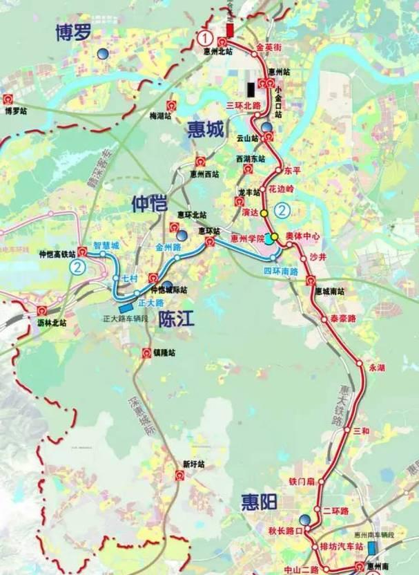 惠州地铁1号线年内或动工 将经过这些地方
