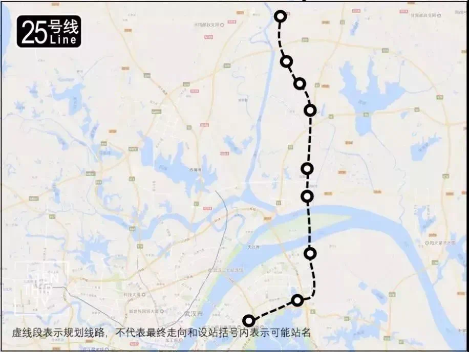 梦幻城地铁时代即将来临!武汉25号线规划出炉!