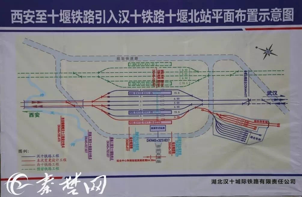 近期规模为3台7线,在既有汉十高铁2台6线的基础上新增1台1线