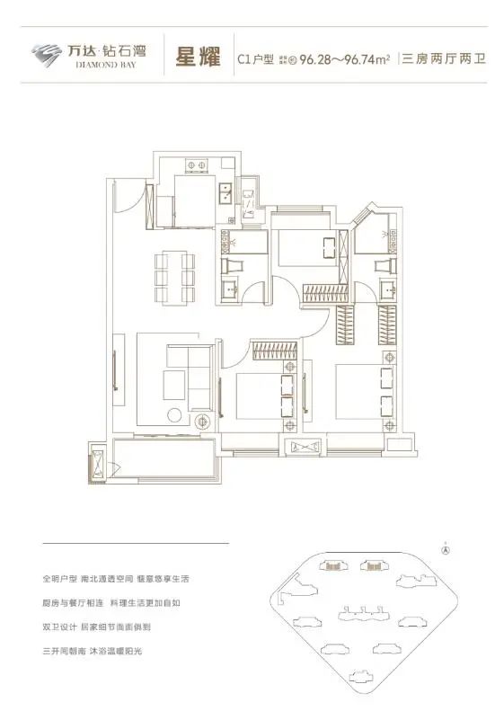 五大新城开始上新万达钻石湾约76109㎡23房将入市