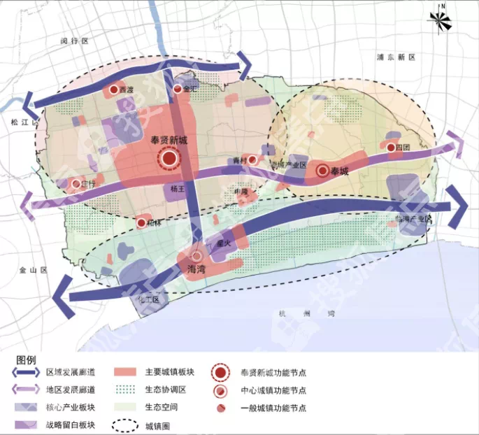 奉贤区位示意图 到2020年,奉贤将基本建成 杭州湾北岸综合性服务型