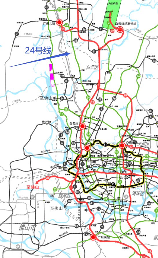 广州地铁规划线路图!