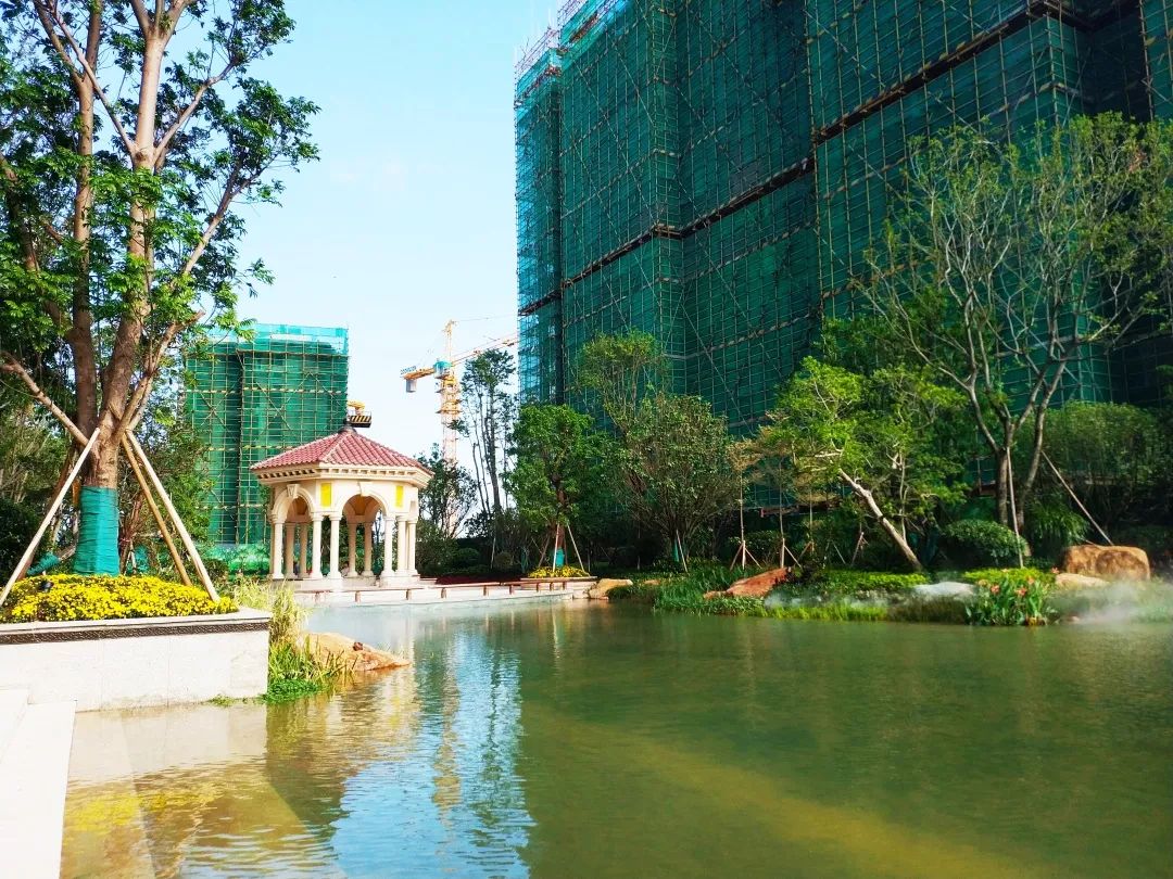 实地探访恒大金碧外滩湾二期湖景园林:在自然中享受秋天