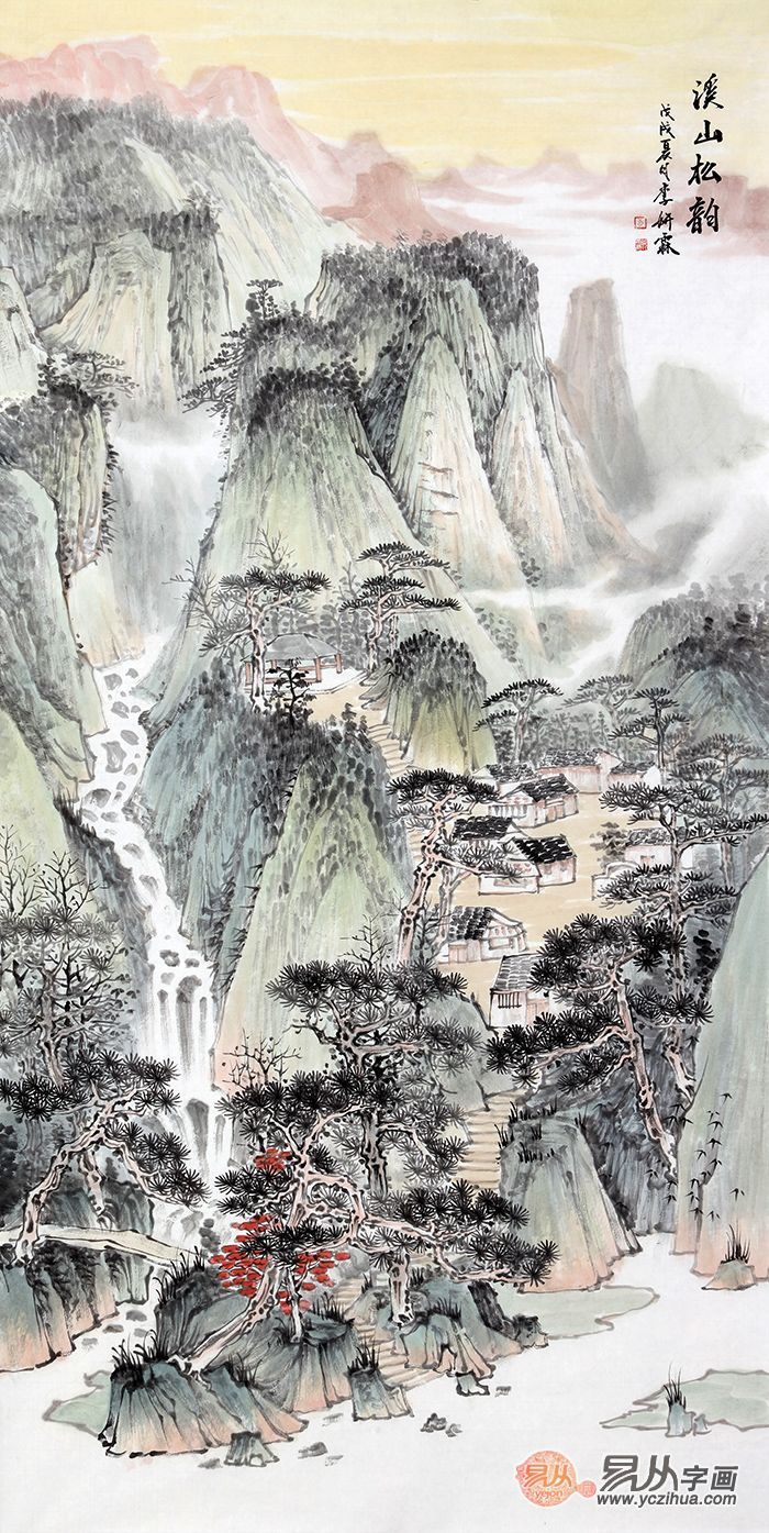 李佩锦老师创作 这几幅山水画适合你的品味