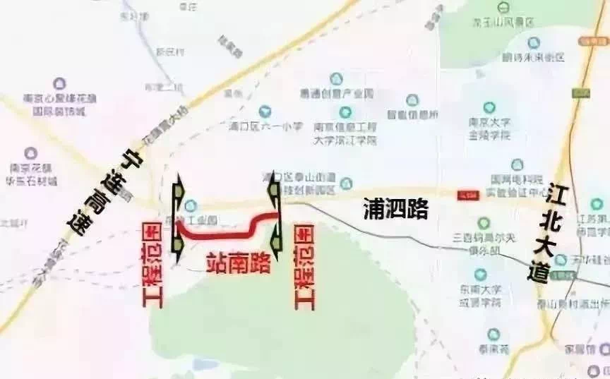 要涉及235国道(朱家山河至新集段)建设项目,南京北站集疏运道路