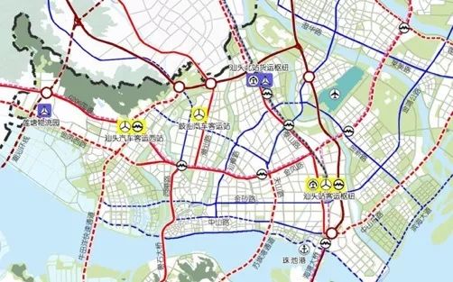 汕头市区路网规划通体概况图