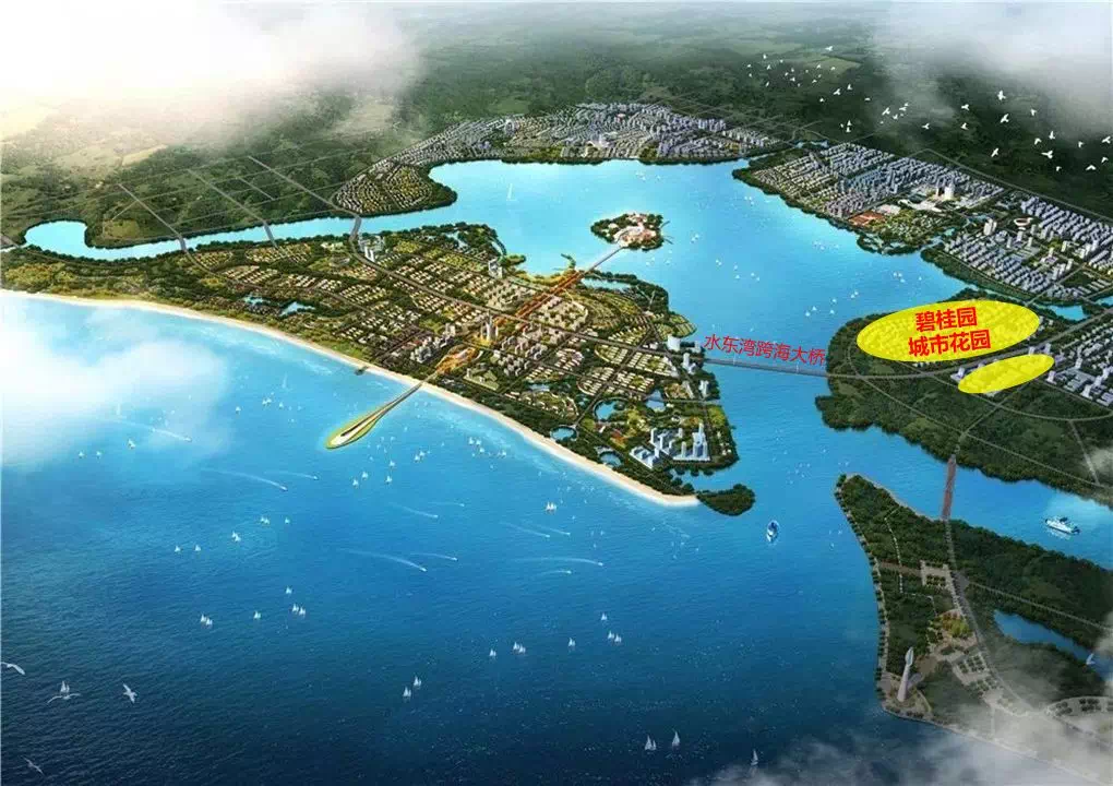 20年7月5日,水东湾新城正式挂成立,水东湾新城的建设序幕由此拉