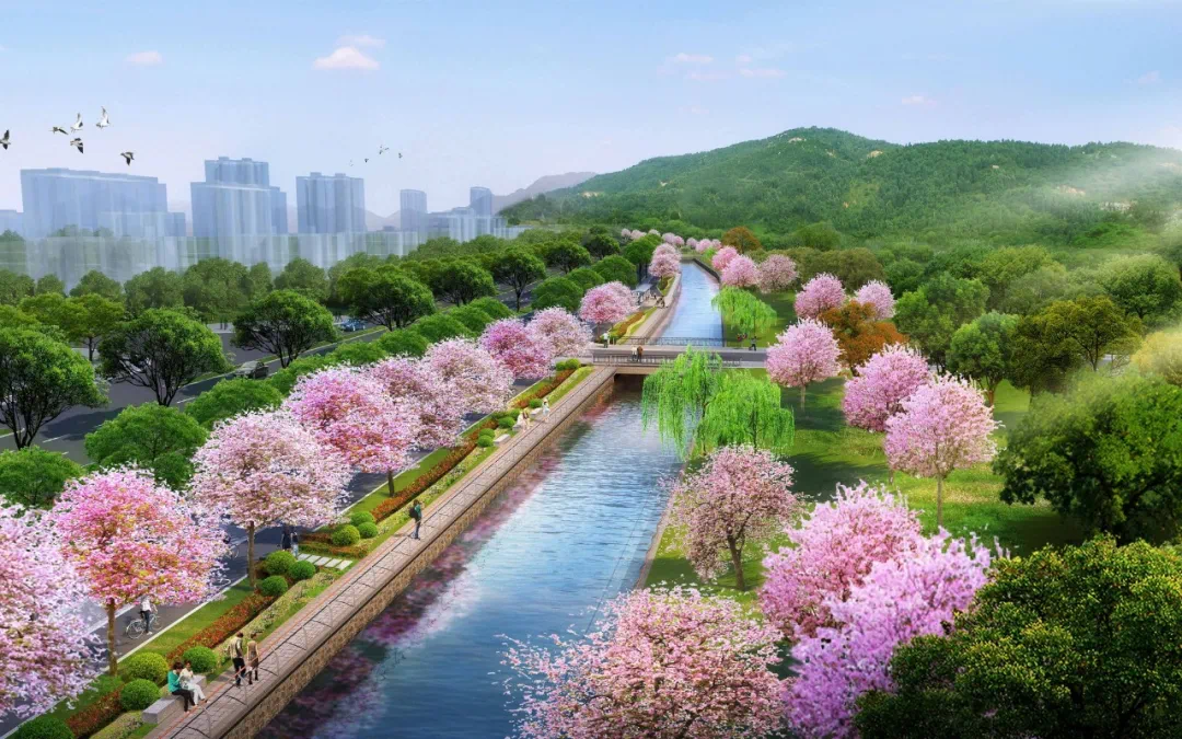 南滨南路明渠景观效果图