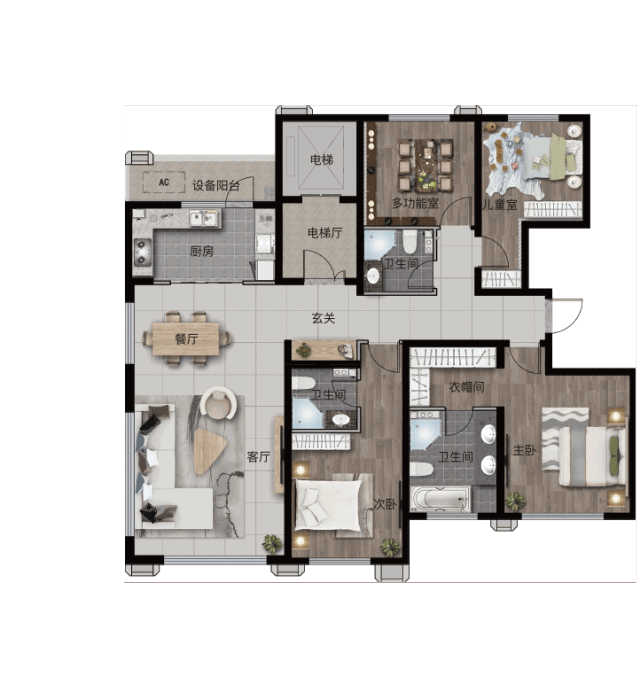 户型 户型图 平面图 640_684 gif 动态图 动图