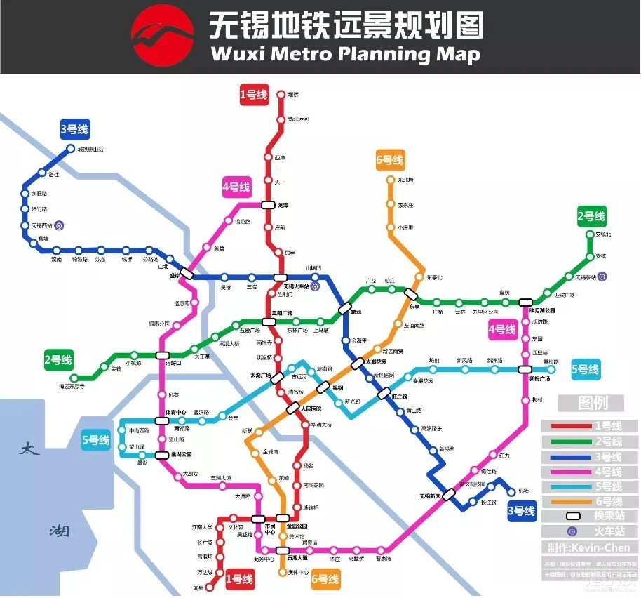 3号线的开通运行,将新吴区纳入了无锡"大地铁"布局范畴,未来的5号线