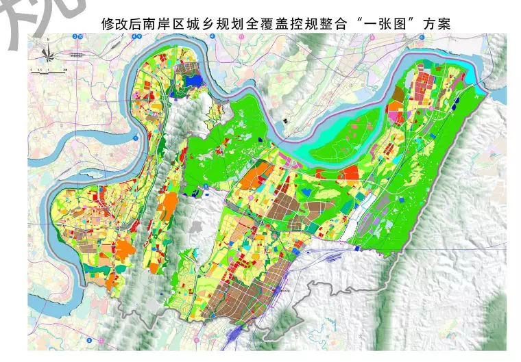 规整合"一张图"方案修改后两江新区城乡规划全覆盖控规整合"一张图"方