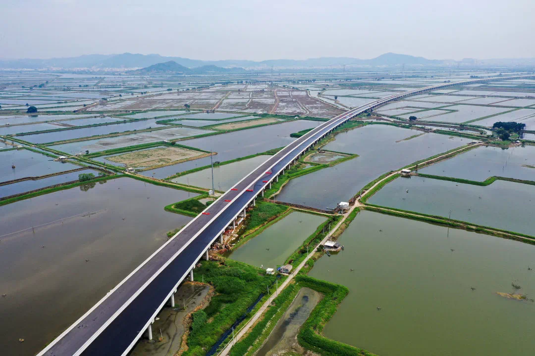 跨越榕江南河潮汕环线高速公路潮汕联络线延长线拟建京灶大桥