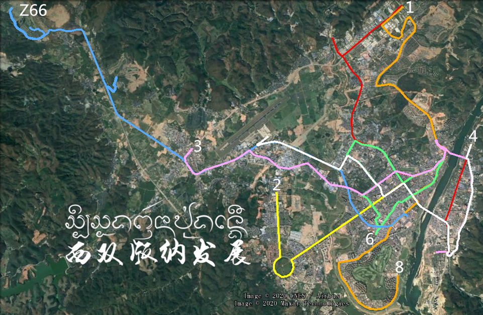 西双版纳州景洪最新公交线路图更新至11月