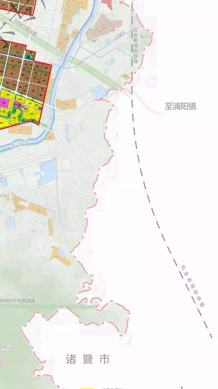 从地图上看杭金衢城际铁路从河上镇向南正是诸暨次坞,店口的交界地段