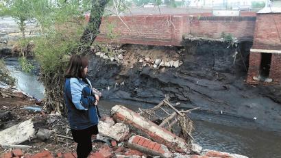 榆树市育民乡降下大雨导致河流水位上涨 新文化报·zaker吉林记者 王