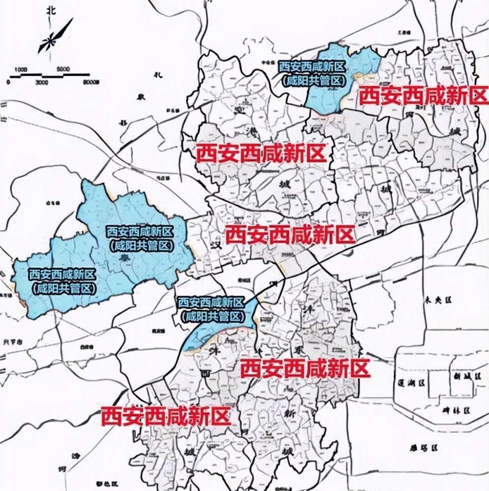 西咸新区划分为西咸新区直管区西安西咸新区咸阳共管区