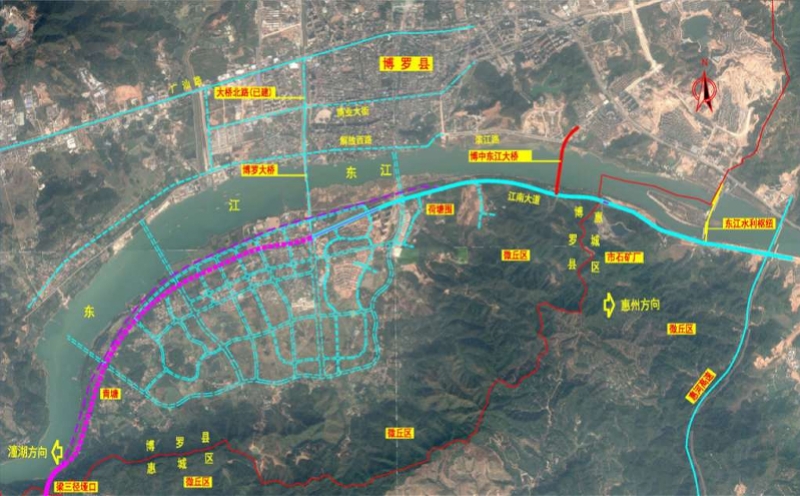 这是一条景观大道,属于惠州市"丰"字交通主框架总体布局规划中沿江