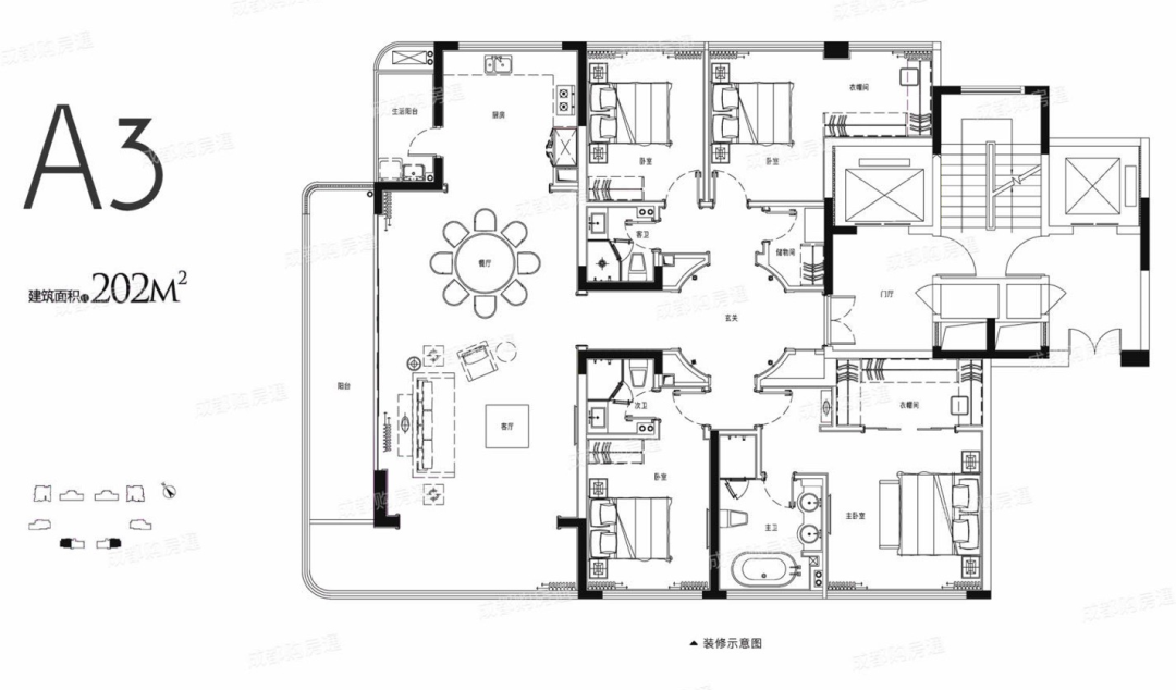 德商锦江天玺202㎡高层产品