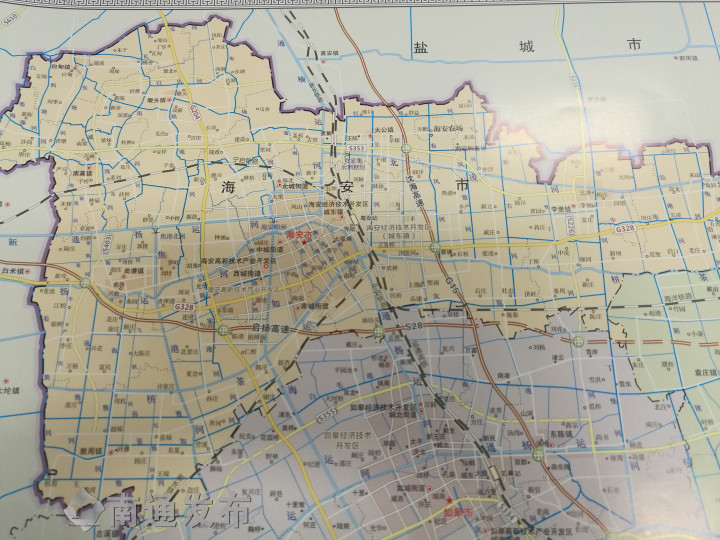 新版南通市政区图出炉丨首次标注海安市中创区和地铁站