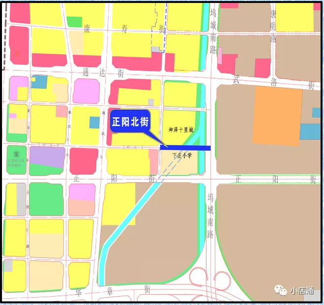 建设工程设计方案公示了    正阳北街道路鸟瞰图: 唐槐产业园区规划