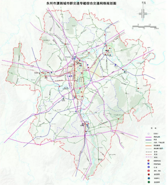 永州市潇湘城市群交通专项规划2016-2035阳明大道在冷水滩区的起点就