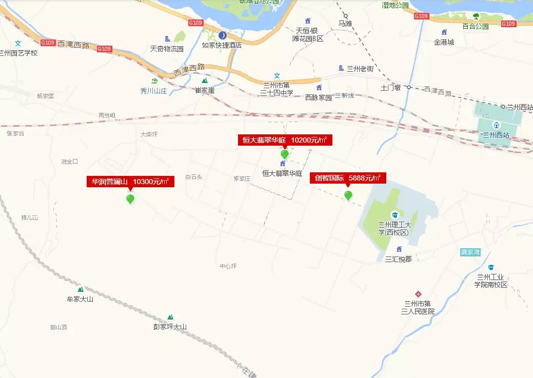 彭家坪镇兰州一中分校建设项目(原甘肃省经济学校)位于七里河区彭家
