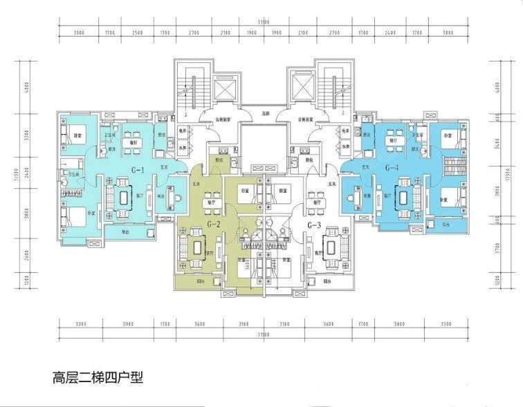 两梯四户与一梯两户的房子差距很大