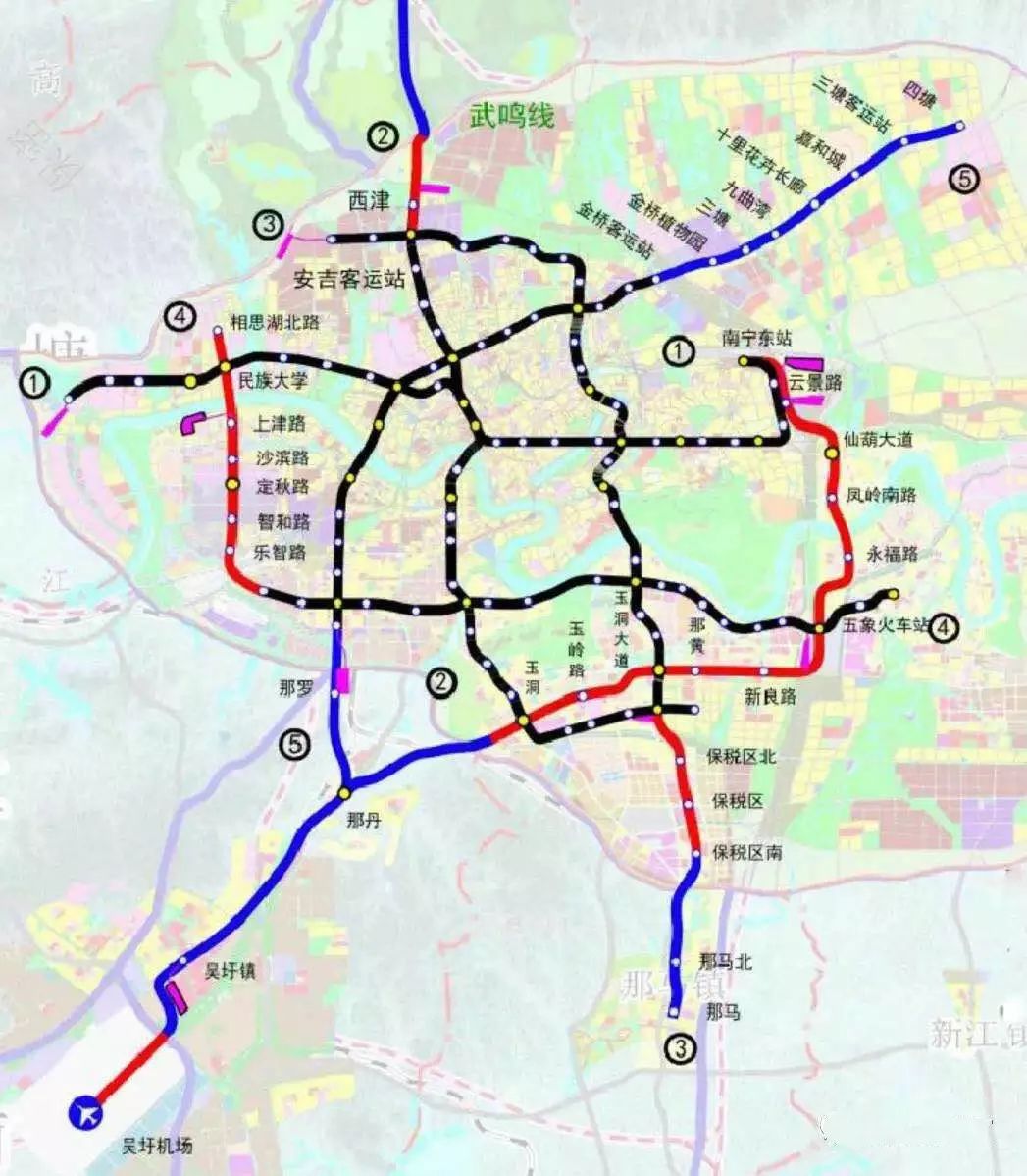 规划中的南宁地铁3号线延长线直达那马 no.