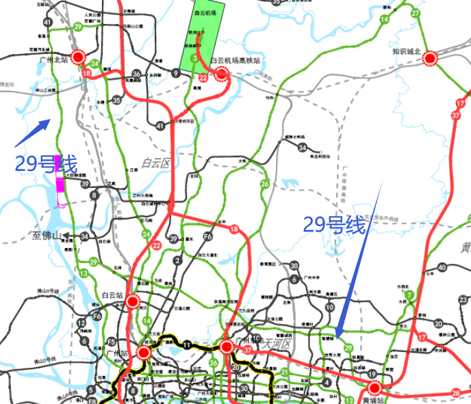 53条线广州地铁规划线路图曝光