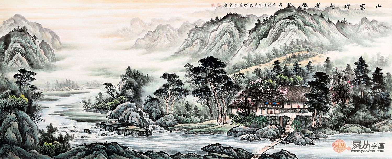 名家手绘山水画,国画作品欣赏