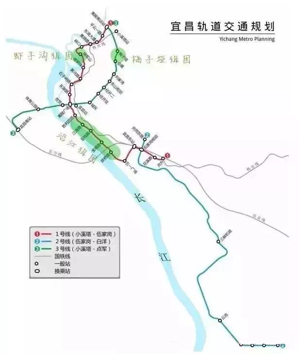 地铁规划(来源:魅力新城伍家岗公众号) 去年1月,宜昌轨道交通一期