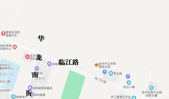 地块二:位于婺城新城区临江东路以北,华龙南街以东,东俞路以南,面积