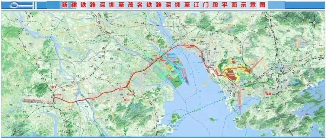 根据《深茂铁路深江段环评报告书》内容,新建深茂铁路深圳至江门段