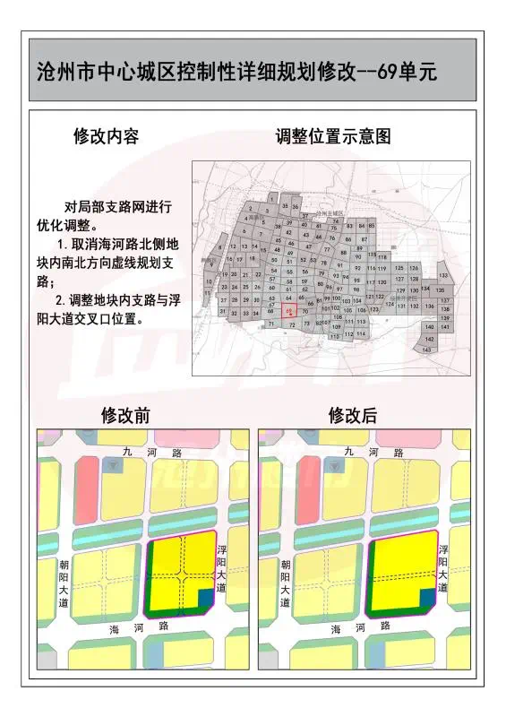 沧州热门板块住宅用地规划调整公示 涉及西北门户棉纺厂大运河