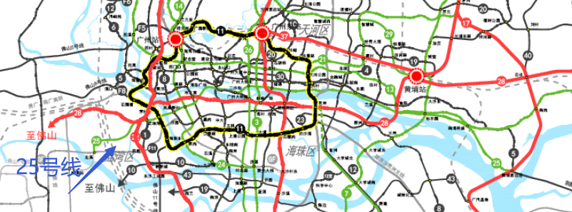 53条线广州地铁规划线路图曝光