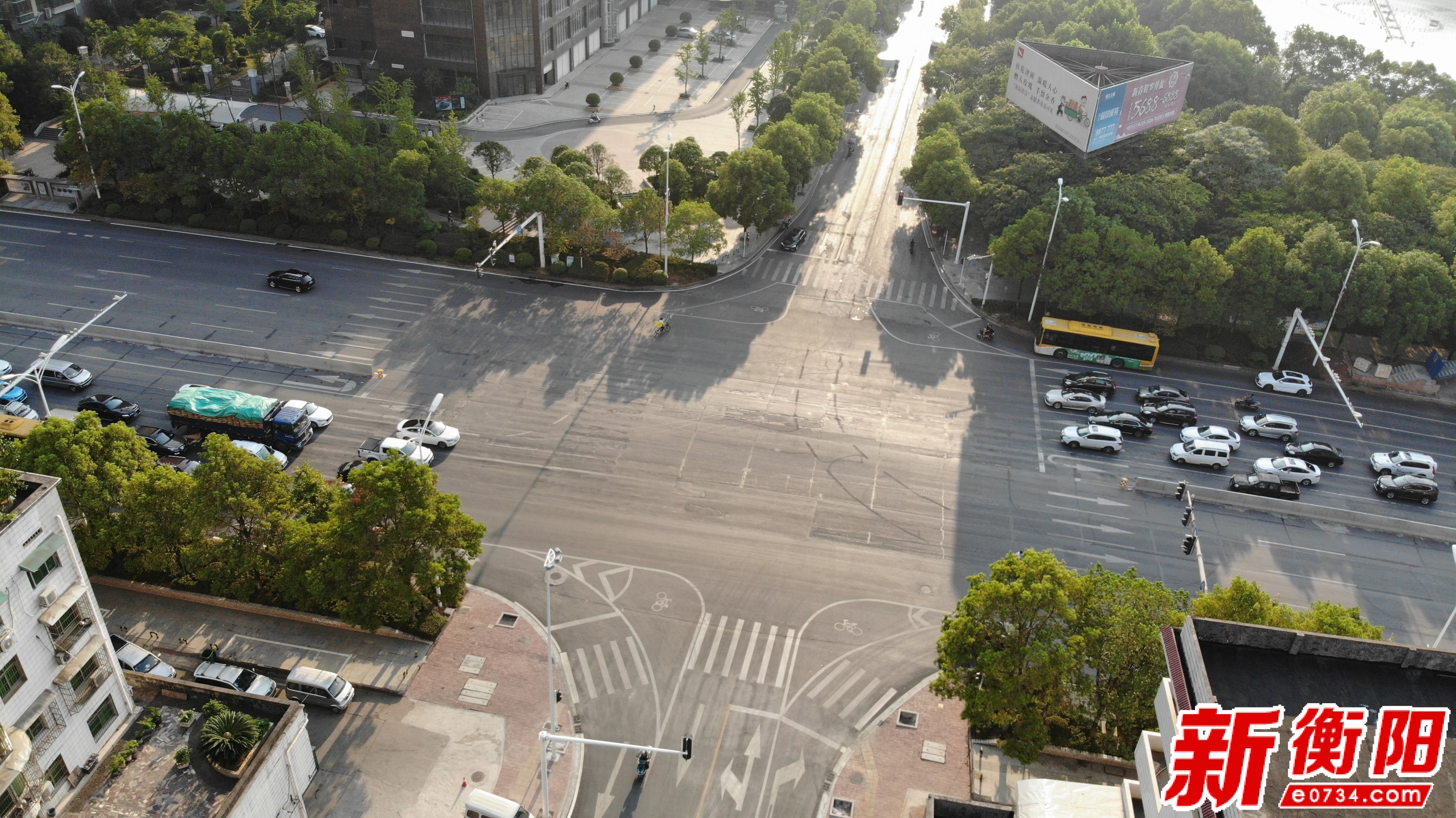 t字路口改十字衡阳市蔡伦大道祝融路口恢复通车
