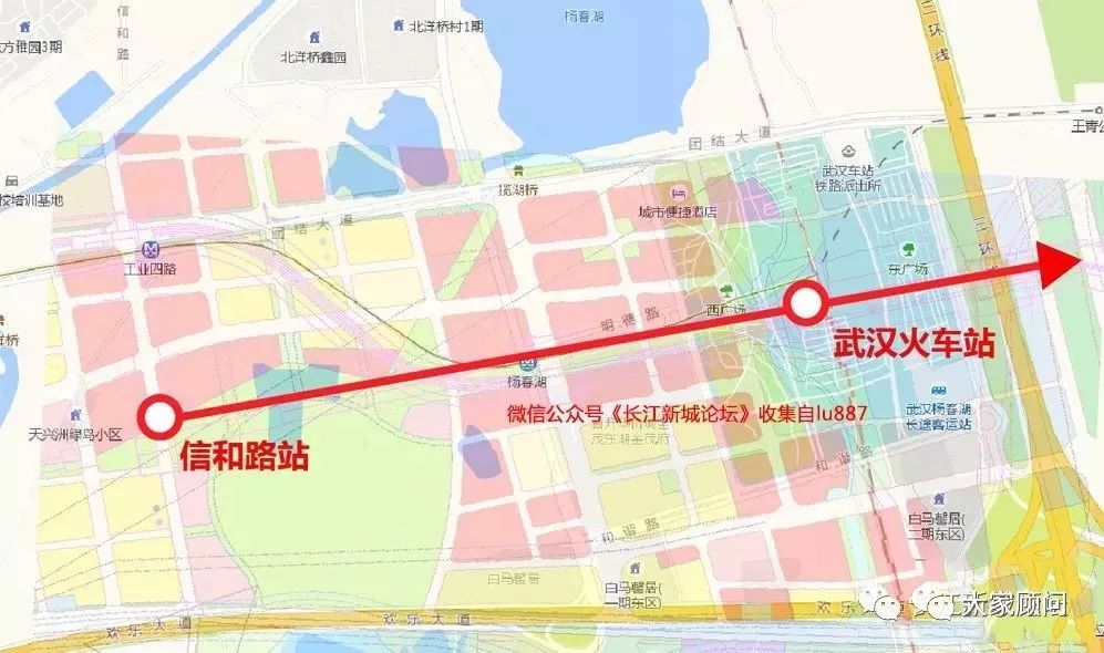 第1站:工业四路(信和路)新港线工程自工业四路至桃桥湖,线路长 30.