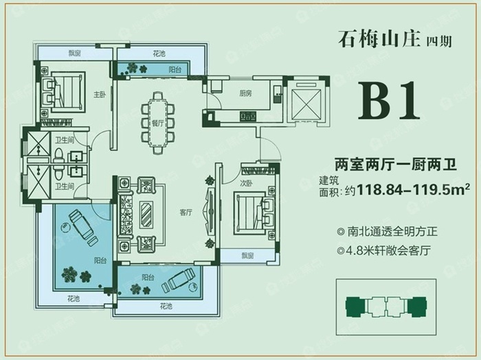 石梅山庄项目在售四期小洋房:纯板楼 150万元/套起