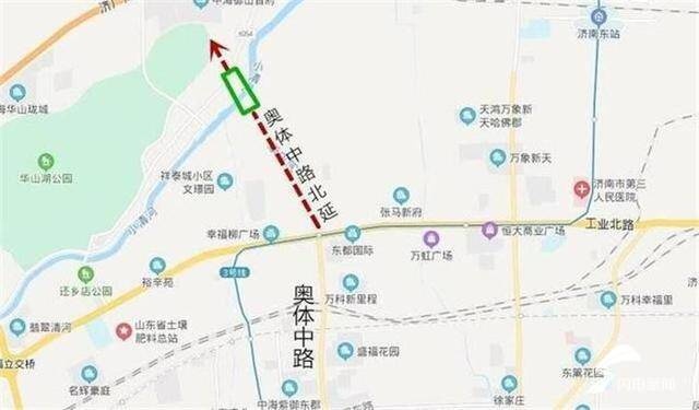 奥体中路北延又有新进展,跨小清河桥梁工程选址意见书