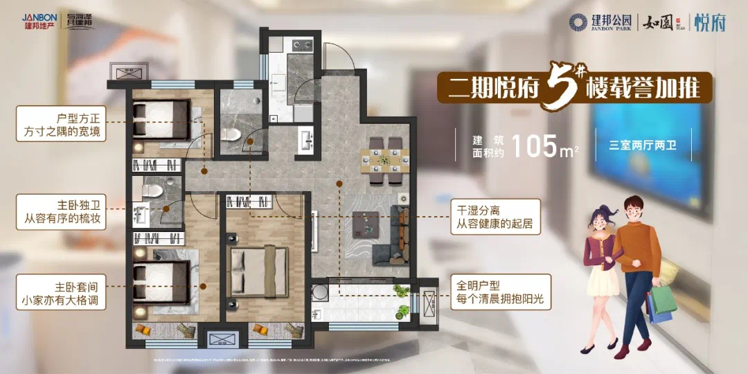 建邦公园|二期悦府5#楼7#楼载誉加推!建面约125㎡