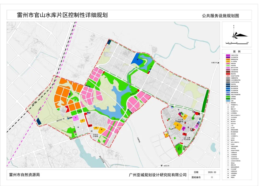 雷州市五大片区控制性详细规划公示规划面积达726973公