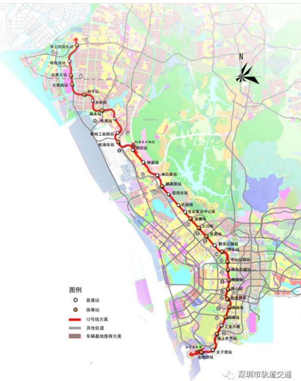 重磅深圳地铁121314166号线支线94个新站点