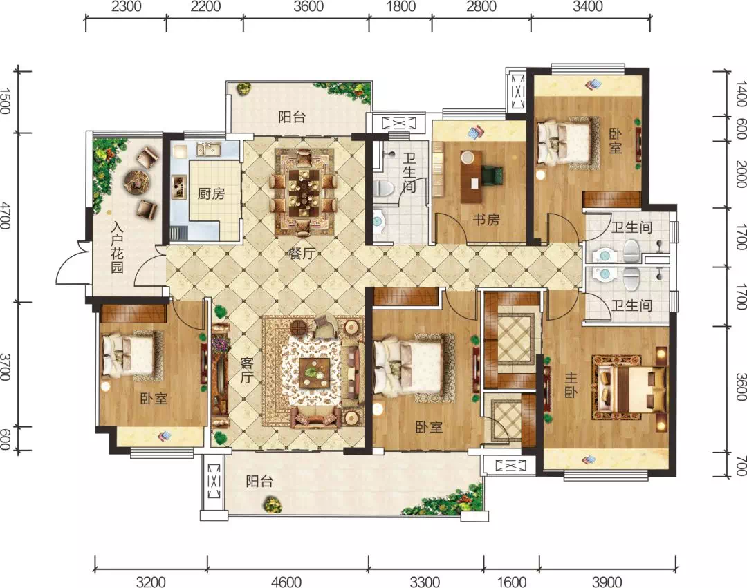 奥园    华府, 建面约186㎡五房两厅三卫大平层, 以大境匹配人生,见证