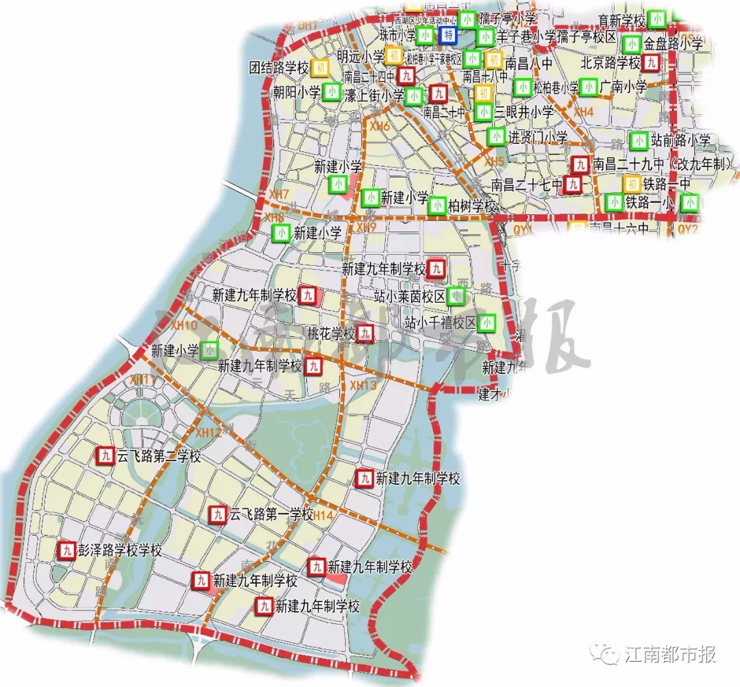 此次修编规划范围为南昌市中心城区及九龙湖片区,中心城区范围指南昌