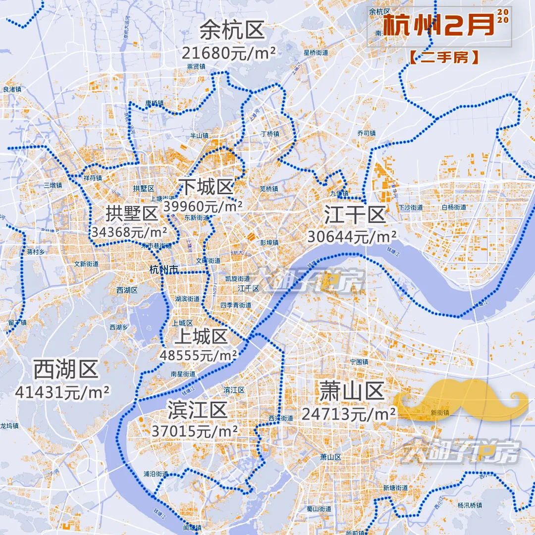 武汉房价跌了这么多2020.2月『房价地图』,你的城市房价呢