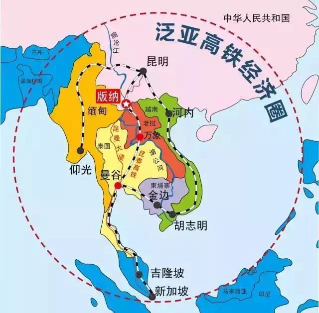东南亚六国间的重要交通枢纽西双版纳,地处几国交汇未来,云南将由边境
