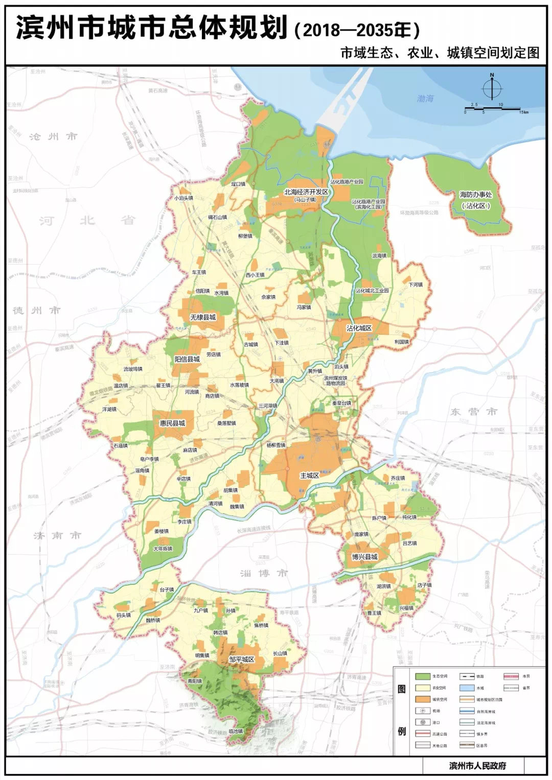 滨州市城市总体规划(2018-2035年)出炉