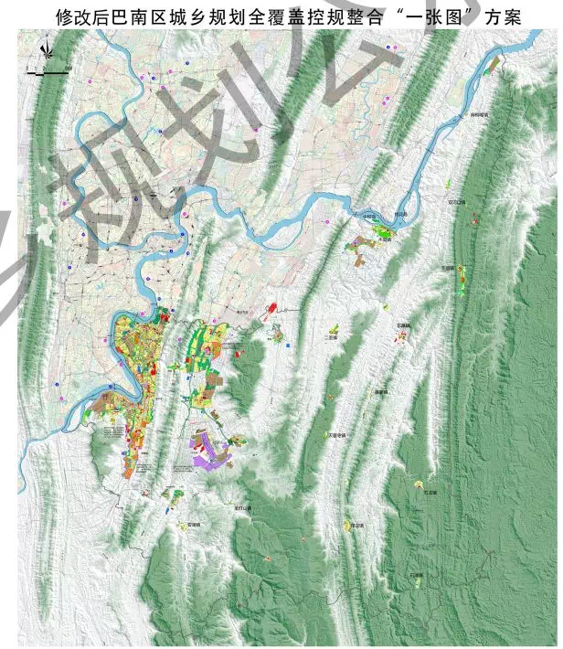 修改后巴南区城乡规划全覆盖控规整合"一张图"方案