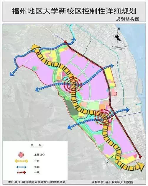 【大学城规划结构图·图片来源于网络】