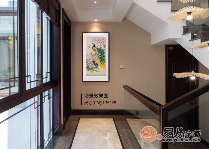 进门正对墙挂什么画分享高雅的手绘国画